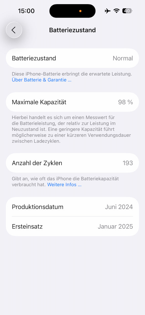 iPhone 15 Pro – Titan Natur – 256 GB – Wie neu!
